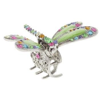 Karen Marie - Small Dragonfly Jaw - Enamel & Crystal Encrusted - Rainbow Hues (1)