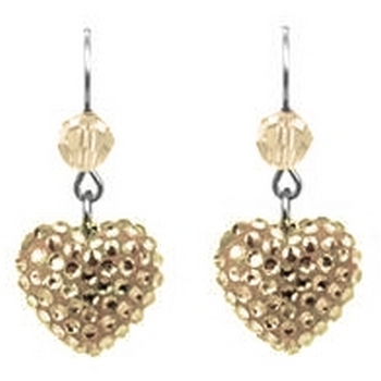 Tarina Tarantino - Iconic Collection - Swarovski Crystal Pave Heart Drop Earrings - Dollskin