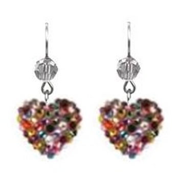 Tarina Tarantino - Iconic Collection - Swarovski Crystal Pave Heart Drop Earrings - Jubilee