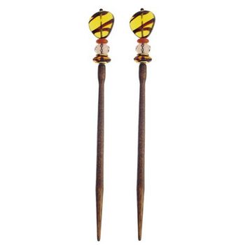 Mei Fa - Hairstyx - Duncan - Long Brown Hairsticks - (Set of 2)