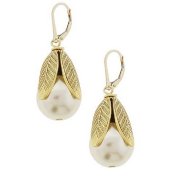 Lenora Dame - Beadcap Earrings - Champagne