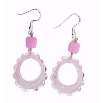 Michele Busch - Earrings - Set of Pink Resin w/Pink Quartz