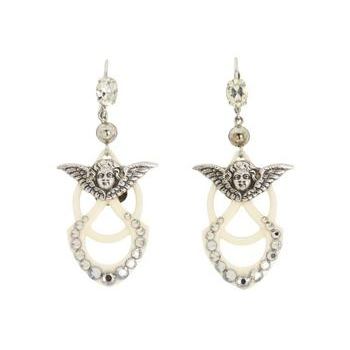 Tarina Tarantino - White Widow Cherub Earrings - Ivory