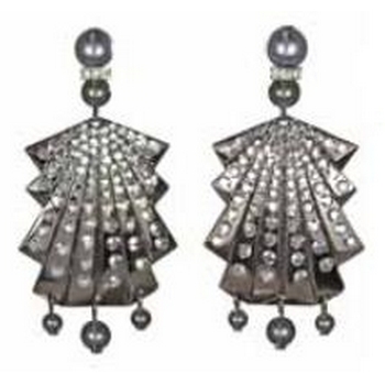 Tarina Tarantino - Magic Mirror - Columbia - Swarovski Crystal and Pearl Deco Earrings