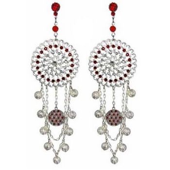 Tarina Tarantino - Topkapi - Adoration - Filigree Pendant and Swarovski Crystal Chandelier Earrings - Spice