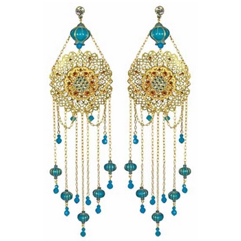 Tarina Tarantino - Topkapi - Topkapi Palace - Filigree Chandelier Earrings - Oasis