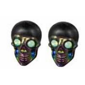 Tarina Tarantino - Zombie Skulls - Swarovski Crystal Eyed Zombie Post Earrings