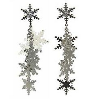 Tarina Tarantino - Santa Claus - Snowfall - Snowflake Drop Earrings