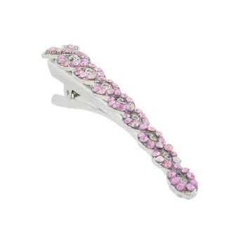 Karen Marie - Rhinestone Twist Jaw Clip - Pink (1)