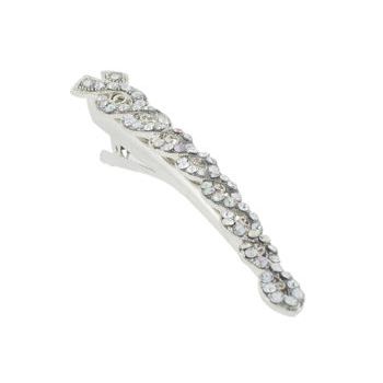 Karen Marie - Rhinestone Twist Jaw Clip - White (1)