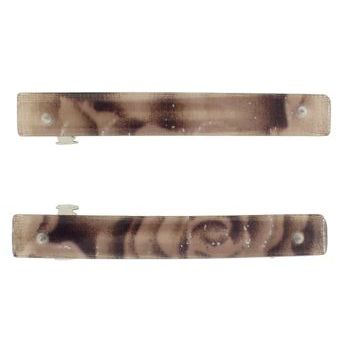 HB HairJewels - Small Flower Pattern Barrettes - Brown (2)