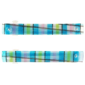 HB HairJewels - Small Scotch Barrettes - Blue (2)