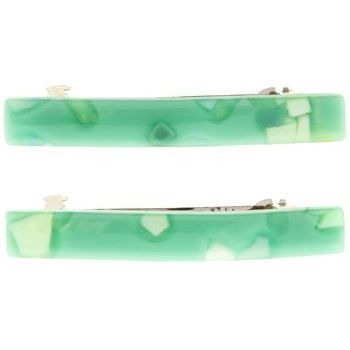 HB HairJewels - Small Chip Barrettes - Green (2)