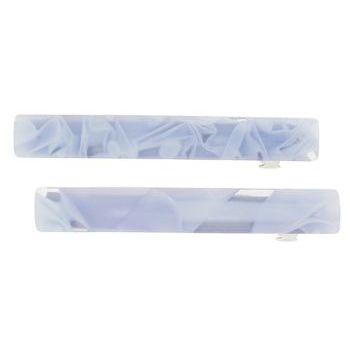 HB HairJewels - Small Swirl Inlay Barrettes - Sky Blue (2)
