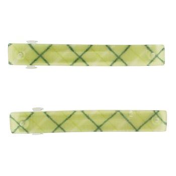 HB HairJewels - Small Cross Stitch Barrettes - Green (2)