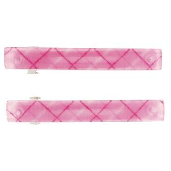 HB HairJewels - Small Cross Stitch Barrettes - Pink (2)