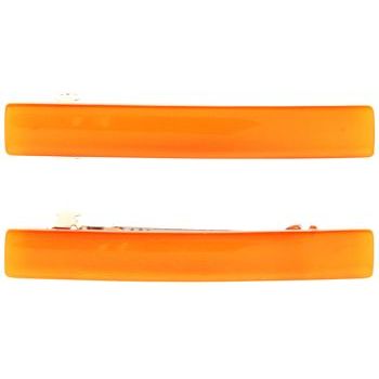 HB HairJewels - Small Solid Barrettes - Orange (2)