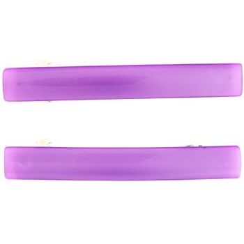 HB HairJewels - Small Solid Barrettes - Purple (2)
