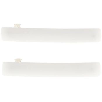 HB HairJewels - Small Solid Barrettes - White (2)