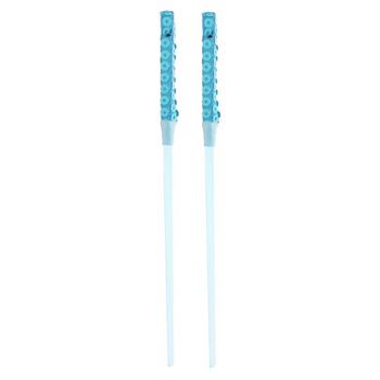 HB HairJewels - Lucy Collection - Satin & Sequin Hairsticks - Sky Blue (Set of 2)