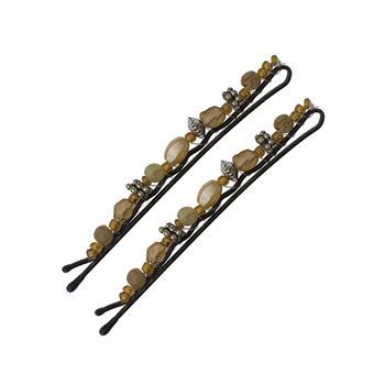 Evita Peroni - Dalila Bobby Pins - Golden Buff (Set of 2)