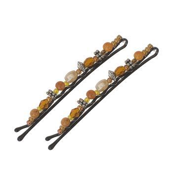 Evita Peroni - Dalila Bobby Pins - Tuscan Orange (Set of 2)