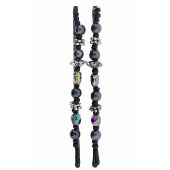 Evita Peroni - Prunella Bobby Pins - Black Moon (Set of 2)