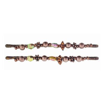 Evita Peroni - Prunella Bobby Pins - Bronze (Set of 2)