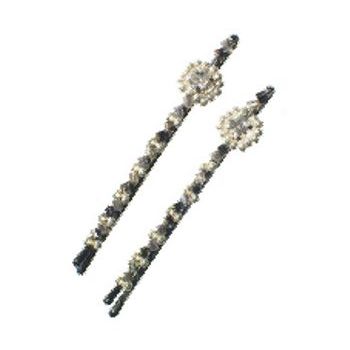 Evita Peroni - Tassa Bobby Pins - Black Moon (Set of 2) - Tango Collection