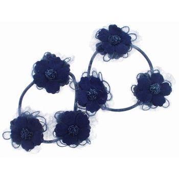 Evita Peroni - Martha Pony Elastic (2 pieces) - Meteorite Blue
