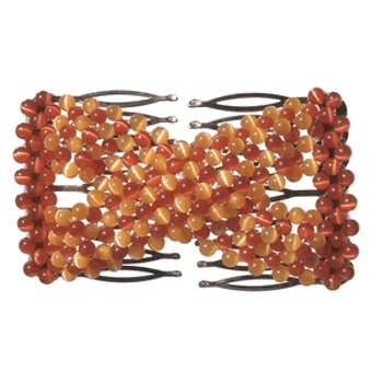Evita Peroni - Kiddie Comb - Sun Orange - Connected Beaded Brass Combs (1)