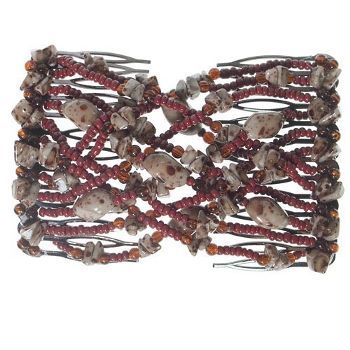 Evita Peroni - Damia Comb - Verde Gris - Connected Beaded Combs