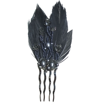 Evita Peroni - Munessa Comb - Black Diamond (1) - Charleston Collection