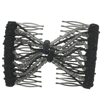 Evita Peroni - Summer Double Comb - Black - Connected Beaded Combs (1)