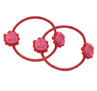 Evita Peroni - Kit Pony Elastic - Rouge (2 pieces) - Knock Em Red