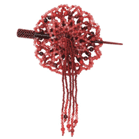 Evita Peroni - Maria Pony Snood - Rouge - Knock Em Red Collection