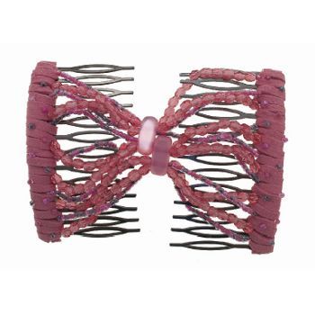 Evita Peroni - Summer Double Comb - Antique Rose - Connected Beaded Combs (1)