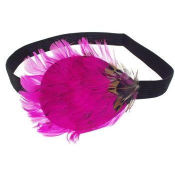 HB HairJewels - Lucy Collection - Exotic Feather Headband - Magenta (1)