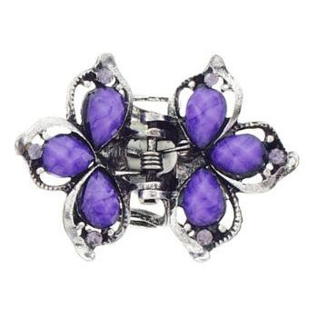 Karen Marie - Petite Fantasy Flower Claw - Amethyst (1)