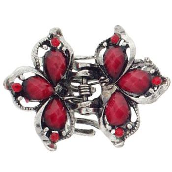 Karen Marie - Petite Fantasy Flower Claw - Ruby (1)