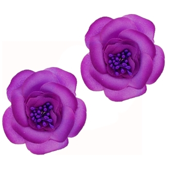 SOHO BEAT - Spanish Soiree - Sugar Rose Hair Clip - Violet (Set of 2)