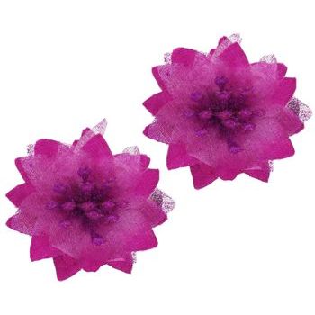 SOHO BEAT - Spanish Soiree - Stellate Flower Clip - Magenta (Set of 2)