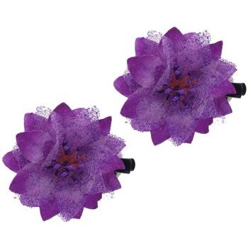 SOHO BEAT - Spanish Soiree - Stellate Flower Clip - Iris (Set of 2)