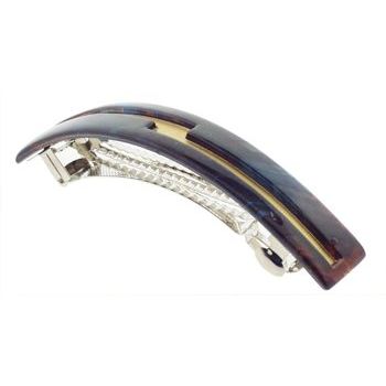 Elle & Elle Girl - Inlayed Back Thick Rec Barrette - Blue