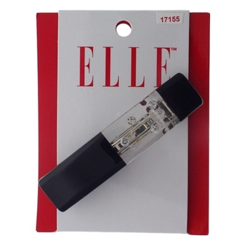 Elle & Elle Girl - Crystal Encrusted Barrette - Clear & Black