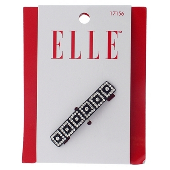 Elle & Elle Girl - Black Geometric Rhinestone Auto Clasp