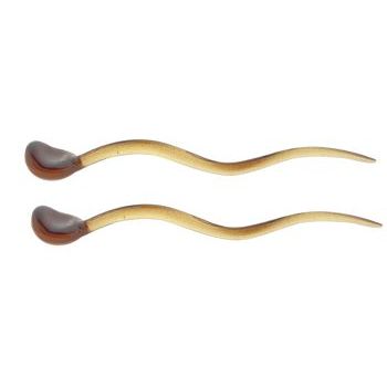 Elle & Elle Girl - Spoon Shaped Hair Sticks - Tortoise