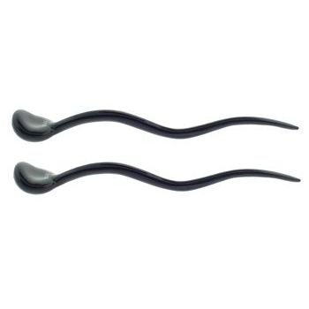 Elle & Elle Girl - Spoon Shaped Hair Sticks - Black