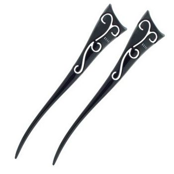 Elle & Elle Girl - Tiki Hair Sticks - Black