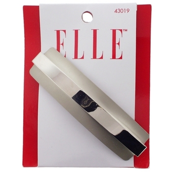 Elle & Elle Girl - Large Two Tone Silver Metal Barrette